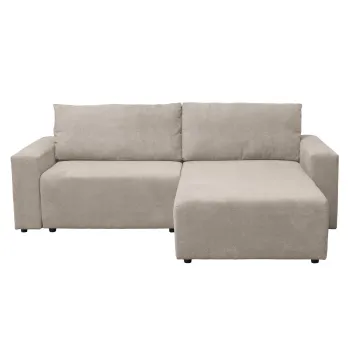 Coltar extensibil DALLAS ONE, cu lada depozitare, colt interschimbabil, bej, 258x173x90 cm imagine