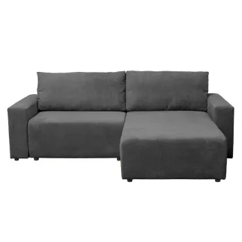 Coltar extensibil DALLAS ONE, cu lada depozitare, colt interschimbabil, gri, 258x173x90 cm imagine