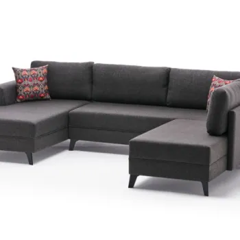 Coltar extensibil ERIS, antracit, 300x202x78 cm imagine