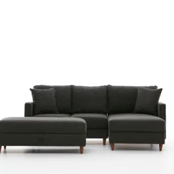 Coltar extensibil EVA, colt stanga, antracit, 210x195x82 cm imagine