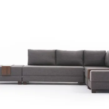 Coltar extensibil FLY, colt stanga, maro, 280x210x70 cm imagine