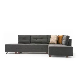 Coltar extensibil MANAMA, colt stanga, antracit, 280x206x85 cm imagine