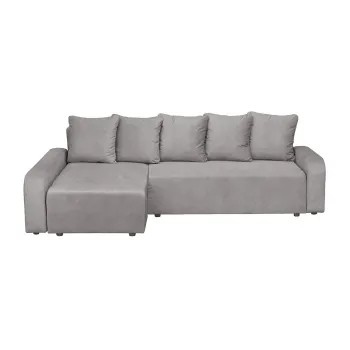 Coltar extensibil RIO, cu arcuri si lada depozitare, colt interschimbabil, cappuccino, 235x140x83 cm imagine