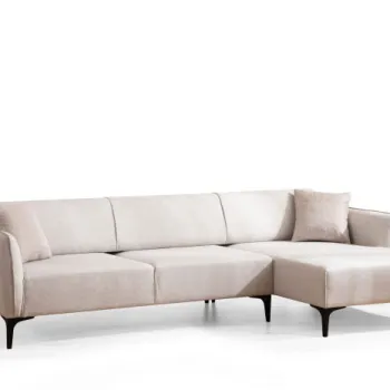 Coltar fix BELISSIMO, colt stanga, alb inchis, 270x140x67 cm imagine