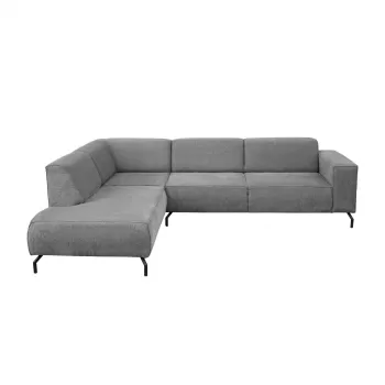 Coltar fix RICARDO D, cu arcuri, colt dreapta, gri, 275x210x78 cm imagine