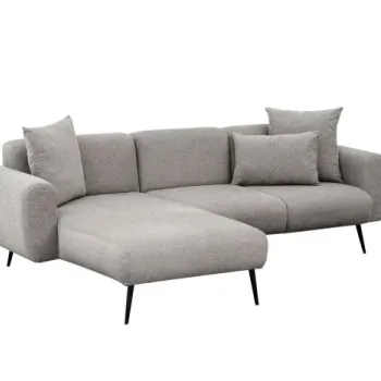 Coltar fix SIDE, colt dreapta, gri deschis, 252x158x77 cm imagine