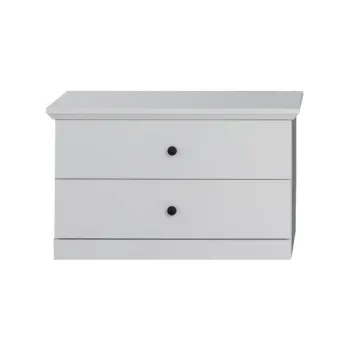 Comoda BRANDSON, 2 sertare, alb, 81x41x49 cm imagine
