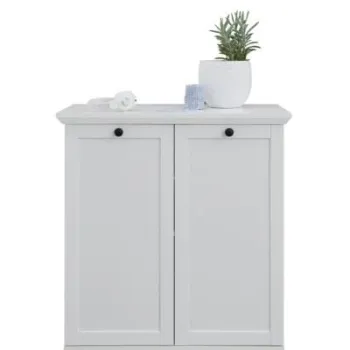 Comoda BRANDSON, 2 usi, alb, 81x41x88 cm imagine