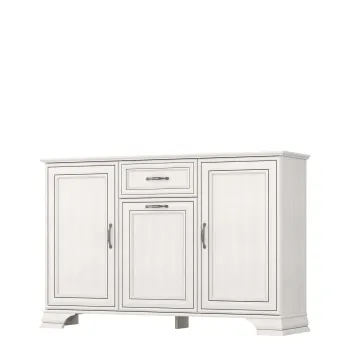 Comoda cu 3 usi si 1 sertar TIFFANY II, crem fineline, 139x37x90,1 cm imagine