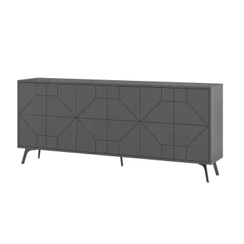 Comoda DUNE, antracit, 183,8x35x77,4 cm imagine