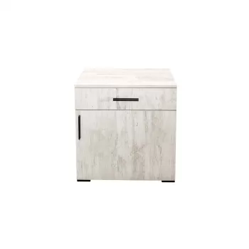 Comoda ECONO, 1 usa si 1 sertar, pin antichizat, 60x40x64,5 cm imagine