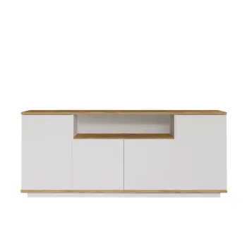 Comoda FR15-AW, pin atlantic + alb, 180x44,5x75 cm imagine