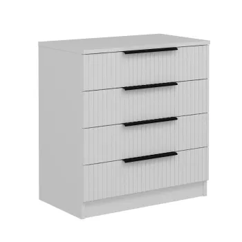 Comoda KALE 7912, 4 sertare, alb, 72x42x77 cm imagine