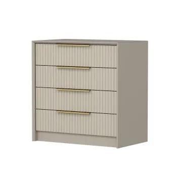 Comoda KALE LUXE, 4 sertare, bej, 72x45x77 cm imagine
