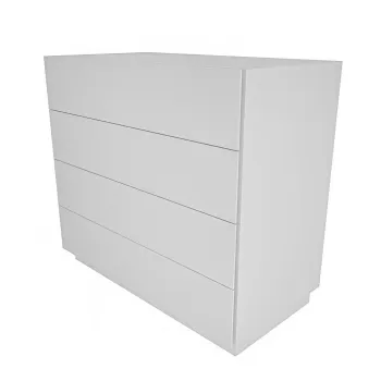 Comoda LINES, alb, 90x45x81,6 cm imagine