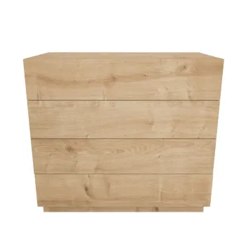 Comoda LINES, stejar, 90x45x81,6 cm imagine