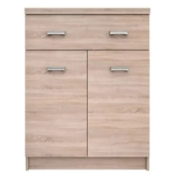 Comoda TOP MIX, 2 usi, 1 sertar, stejar sonoma, 60x33x85 cm imagine