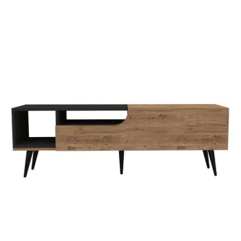 Comoda TV ALBA, pin atlantic + antracit, 150x29,6x49,6 cm imagine