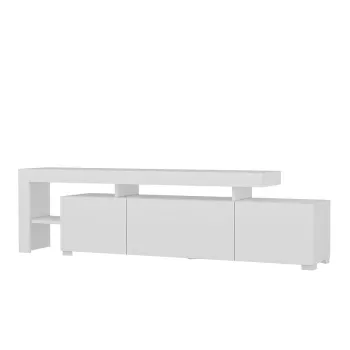 Comoda TV BELIZ, alb, 192x37x53 cm imagine