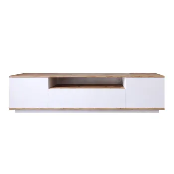 Comoda TV FR7-AW, pin atlantic + alb, 180x44,5x44,6 cm imagine