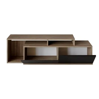 Comoda TV NEXERA, nuc + negru, 149,8x35,3x42,9 cm imagine