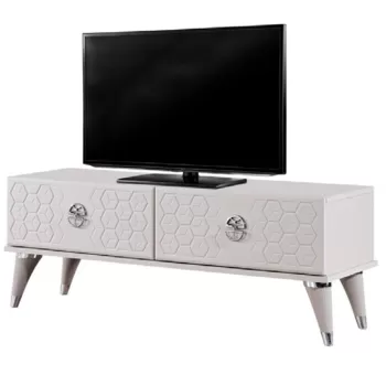 Comoda TV YKT-4034, cu sertare, bej, 100x36x38 cm imagine