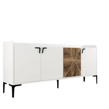 Comoda VENEDIK, alb, 180x35x78 cm imagine