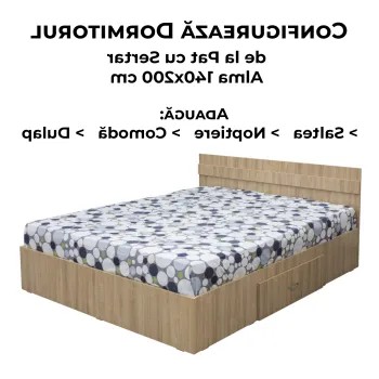 Configurator Dormitor ALMA, sonoma deschis, de la Pat cu sertar Alma 140x200 cm imagine