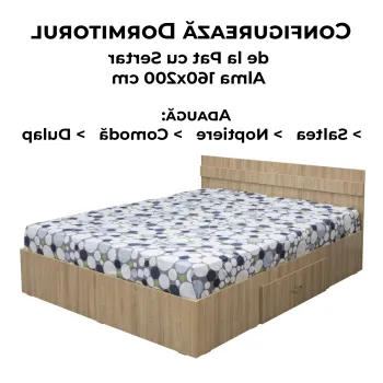 Configurator Dormitor ALMA, sonoma deschis, de la Pat cu sertar Alma 160x200 cm imagine