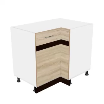 Corp colt inferior YANA, 1 usa, corp alb, fronturi sonoma deschis + inchis, 90x62x77 cm imagine