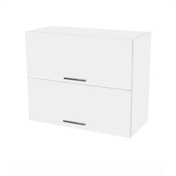 Corp suspendat 80 YANA, 2 usi rabatabile, corp alb, fronturi alb, 80x30x60 cm imagine