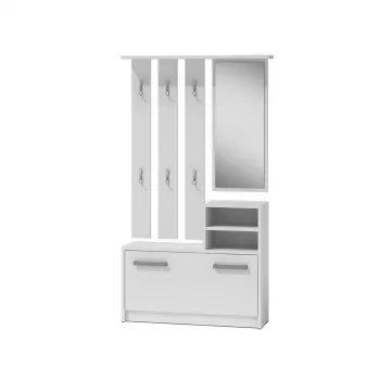 Cuier EVORA, alb, 85x45x155 cm imagine