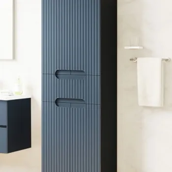 Dulap baie seria 033, front MDF, 4 usi, 1 sertar, antracit, 60x31.6x166 cm imagine