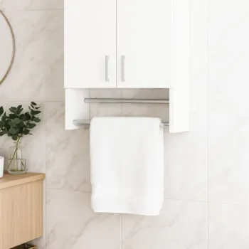 Dulap baie suspendat BELLA, 2 usi, alb, 50x21.5x68 cm imagine