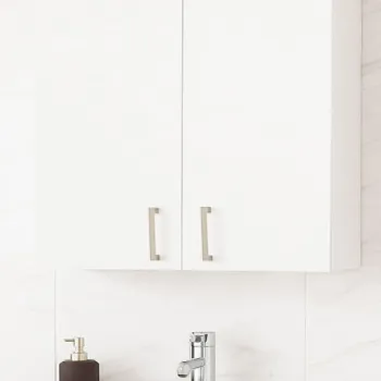 Dulap baie suspendat PROFI, 2 usi, alb, 65x21.5x68 cm imagine