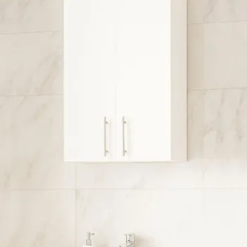 Dulap baie suspendat VERONA, front MDF,  2 usi, alb, 45x21.5x68 cm imagine