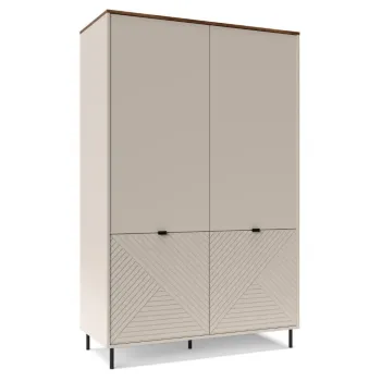 Dulap EVO, 2 usi, casmir + stejar castello, 123,2x54,9x194,5 cm imagine