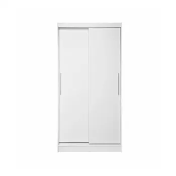 Dulap KOSS 01, usi glisante, alb, 100x60x200 cm imagine