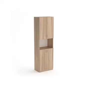 Dulap KSC-5, 4 usi, 5 rafturi, sonoma, 60x37x196 cm imagine