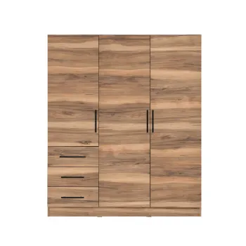 Dulap Leon cu sistem soft close, 3 usi si 3 sertare, bengala, 150x45x180 cm imagine