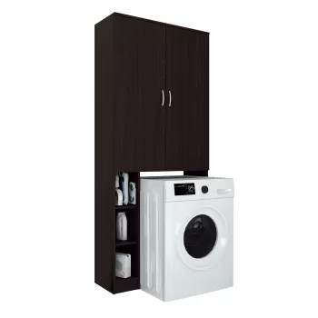 Dulap MS, 2 usi, polite, wenge, 85x35x199 cm imagine