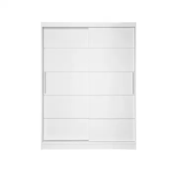 Dulap RODOS 03, usi glisante, alb, 150x60x200 cm imagine