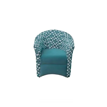 Fotoliu CAFENEA PRINT, turcoaz + MZT bleu, 75x65x80 cm imagine