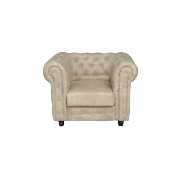 Fotoliu CHESTERFIELD cu arcuri, bej, 105x90x80 cm imagine