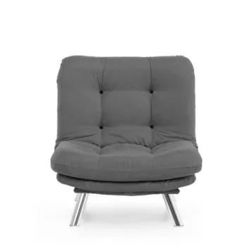 Fotoliu extensibil MISA, gri, 88x105x90 cm imagine