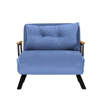 Fotoliu extensibil SANDO, albastru, 67x78x78 cm imagine