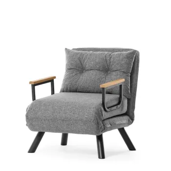 Fotoliu extensibil SANDO, gri deschis, 67x78x78 cm imagine