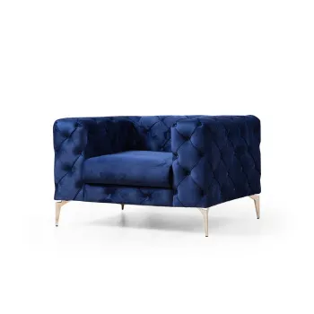 Fotoliu fix COMO, albastru marin, 108x90x70 cm imagine