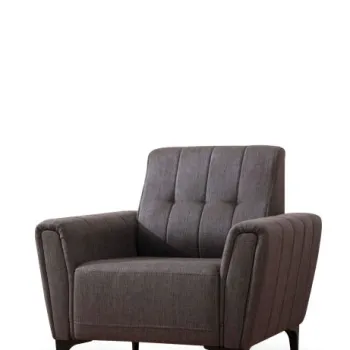 Fotoliu fix HAMLET, gri inchis, 90x95x77 cm imagine