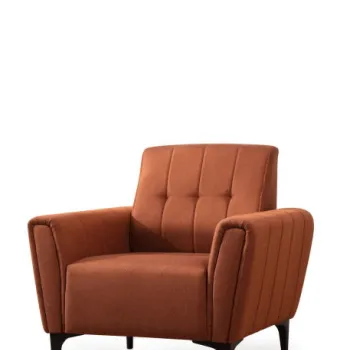 Fotoliu fix HAMLET, rosu de tigla, 90x95x77 cm imagine